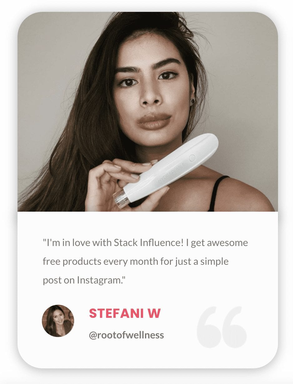 Microinfluencer Testimonials Check out our past collaborations on Instagram and influencer testimonials below to see why everyone loves us.
