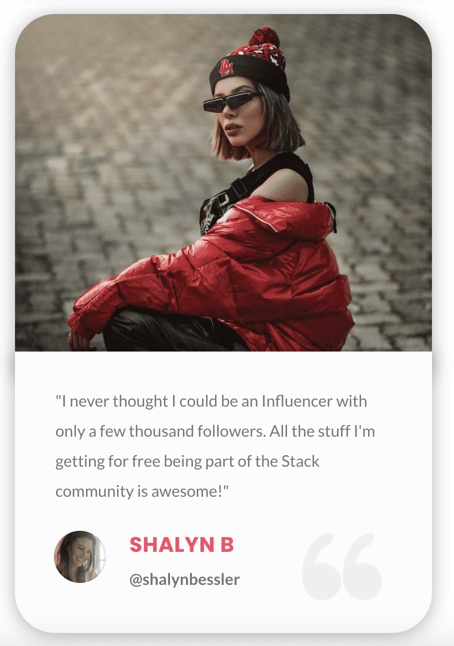 Microinfluencer Testimonials Check out our past collaborations on Instagram and influencer testimonials below to see why everyone loves us.